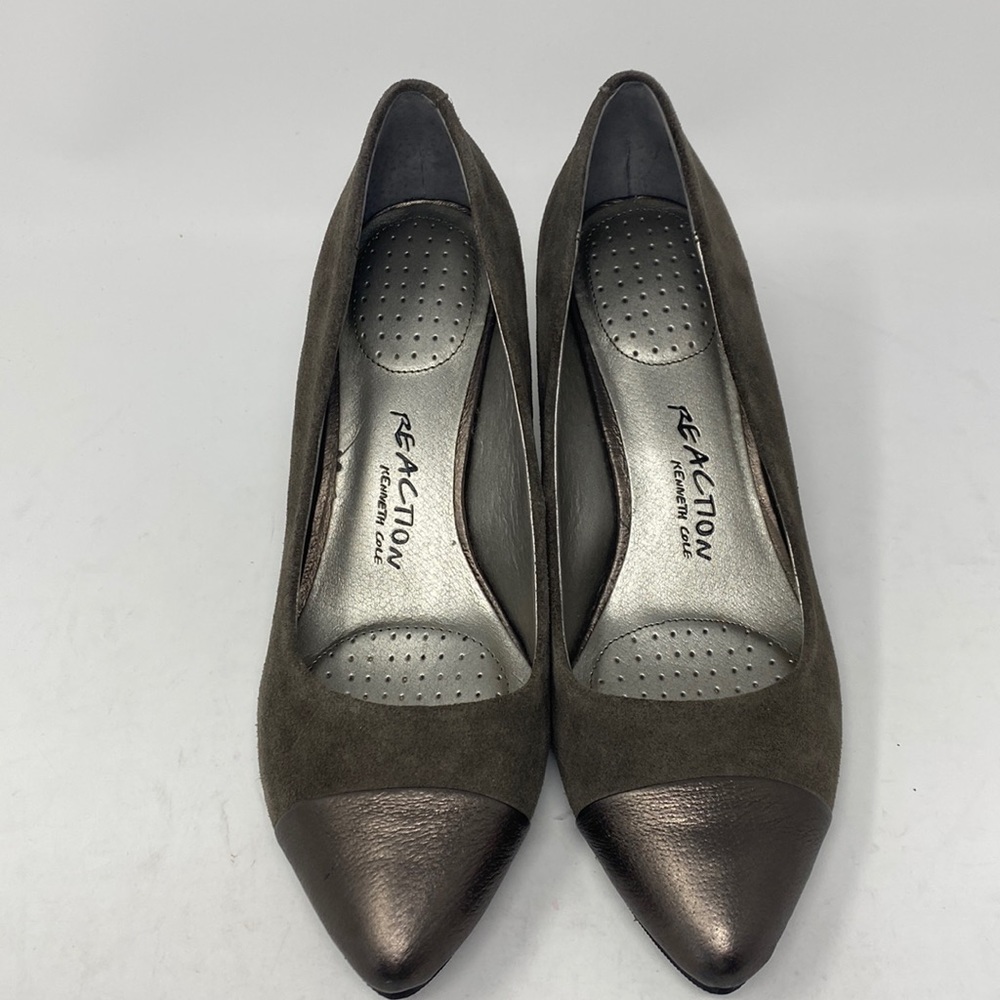Women's KENNETH COLE REACTION Taupe Pointed Toe Suede Dress Shoes